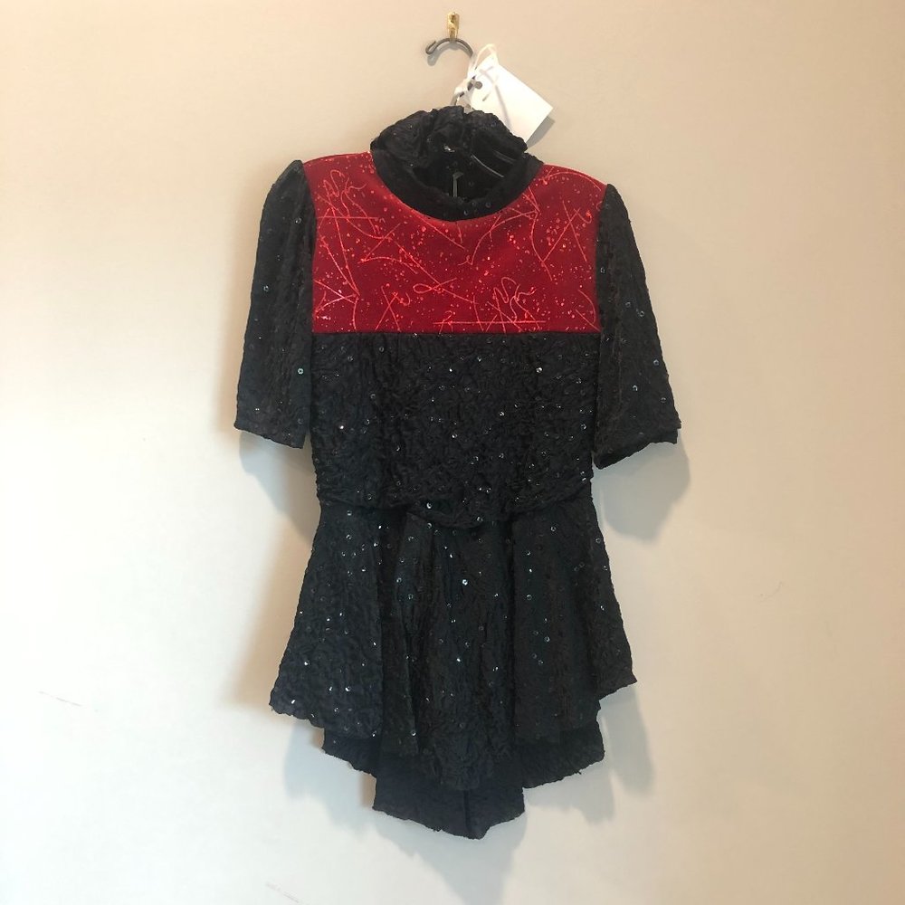 Figure Skating sequin and velvet dress
